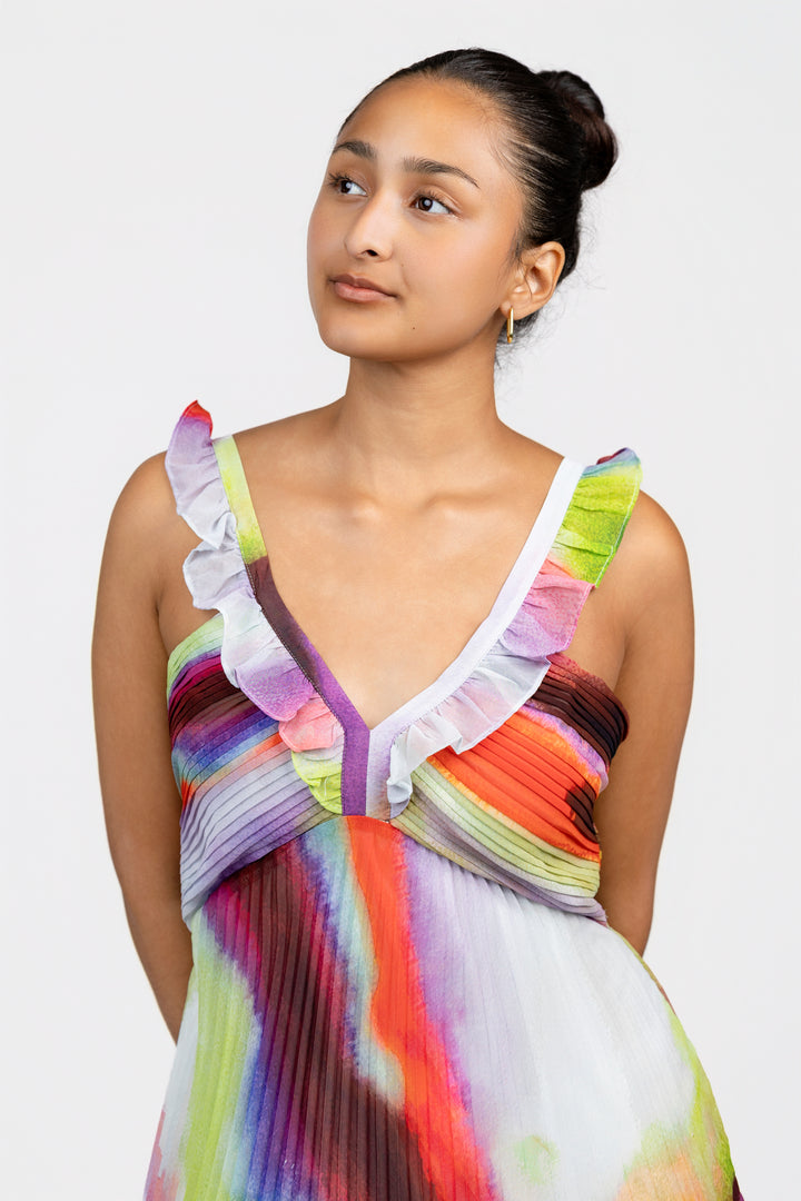 Pleated Cova Midi Dress