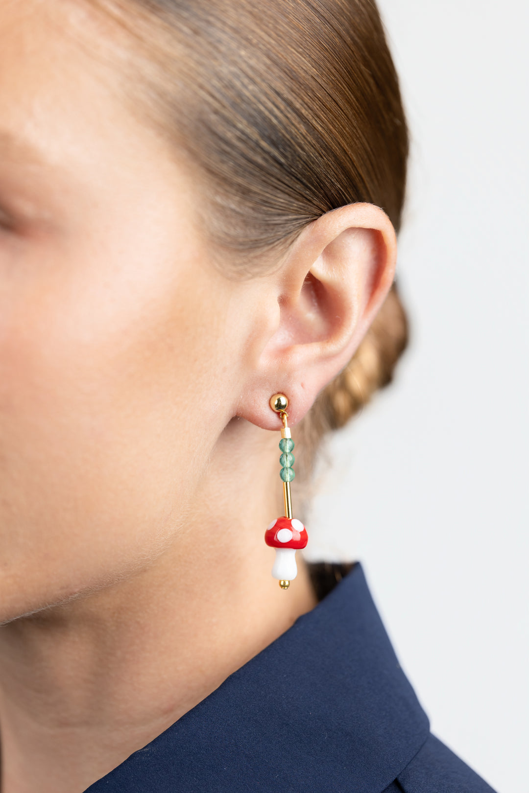Mushroom Beaded Earrings