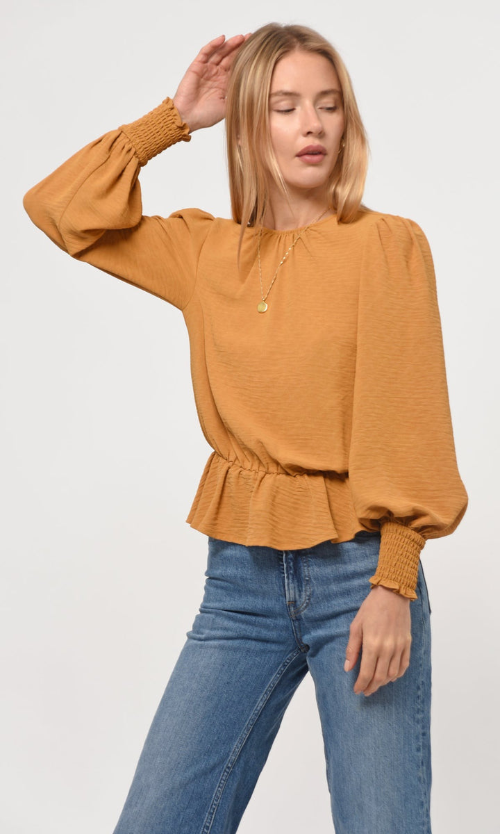 Mustard Long Sleeve Bruna Blouse