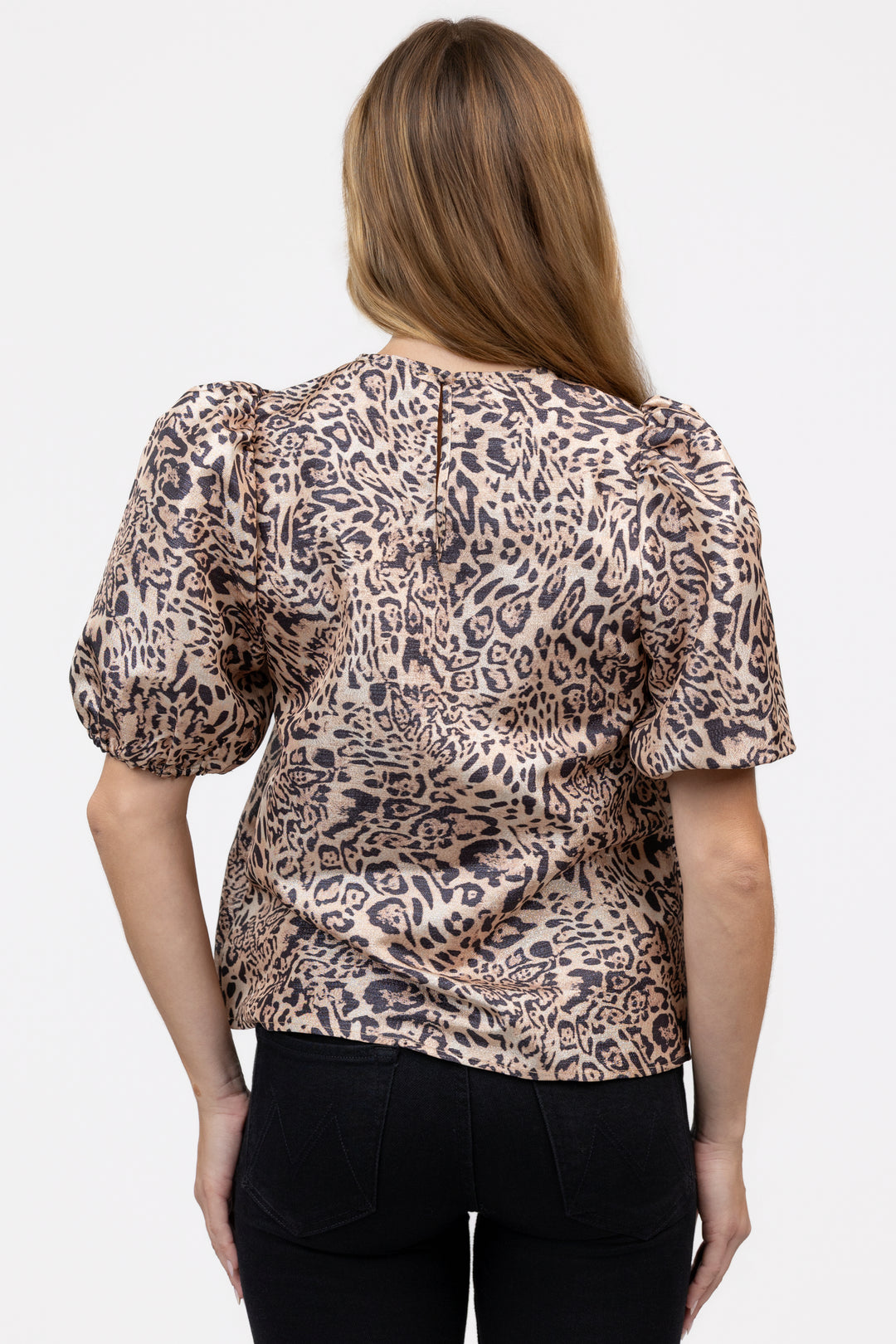 Natural Leopard Swirl Nadine Top