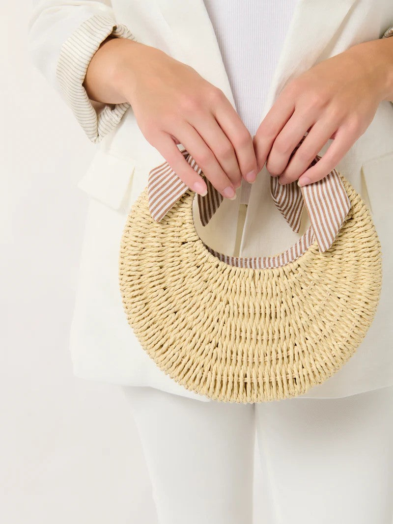 Natural Woven Luna Mini Bag
