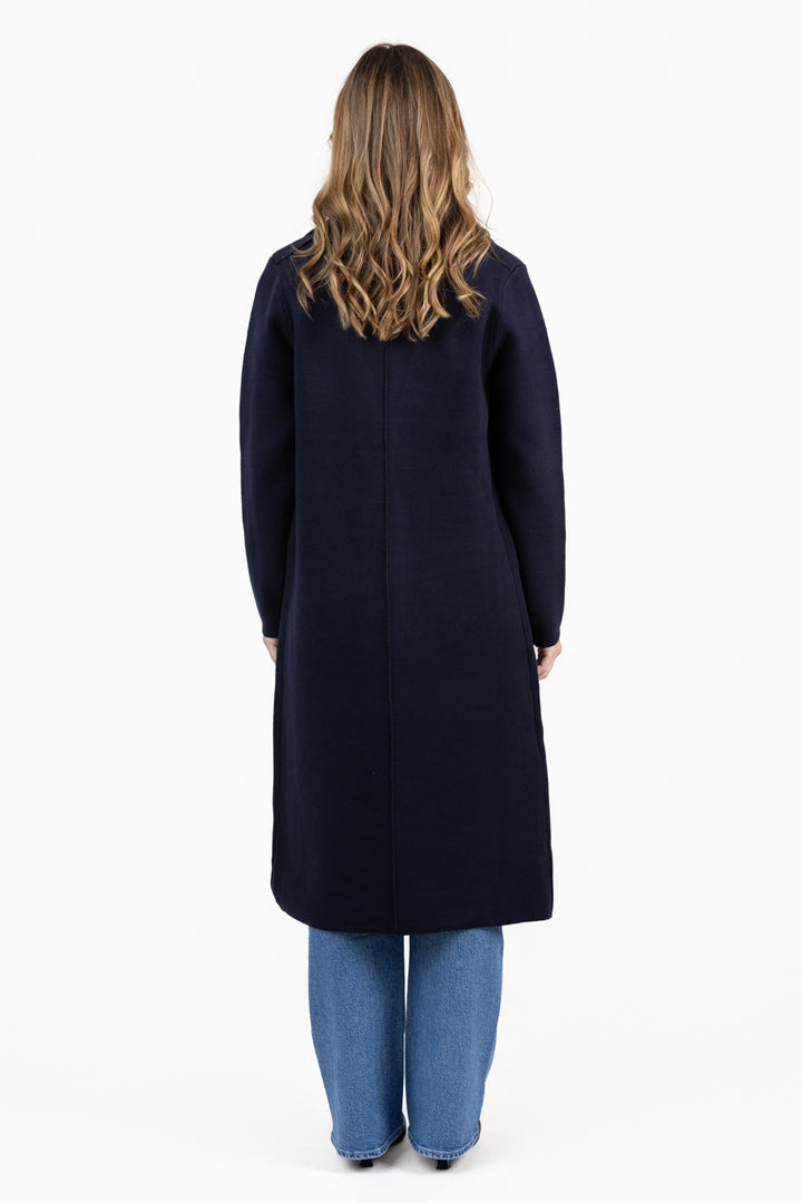 Navy Blue Knitted Coat