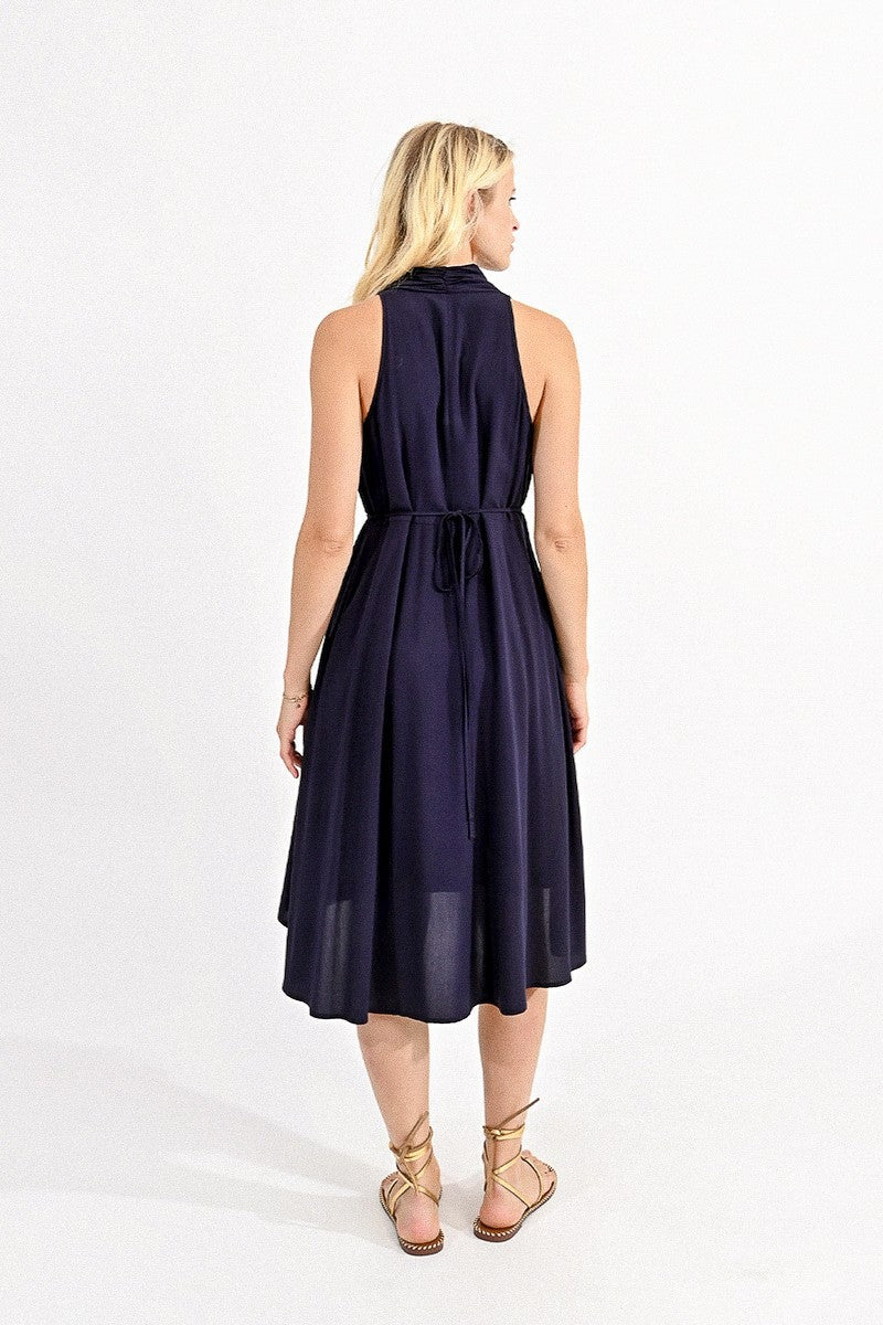 Navy Marilyn Midi Dress