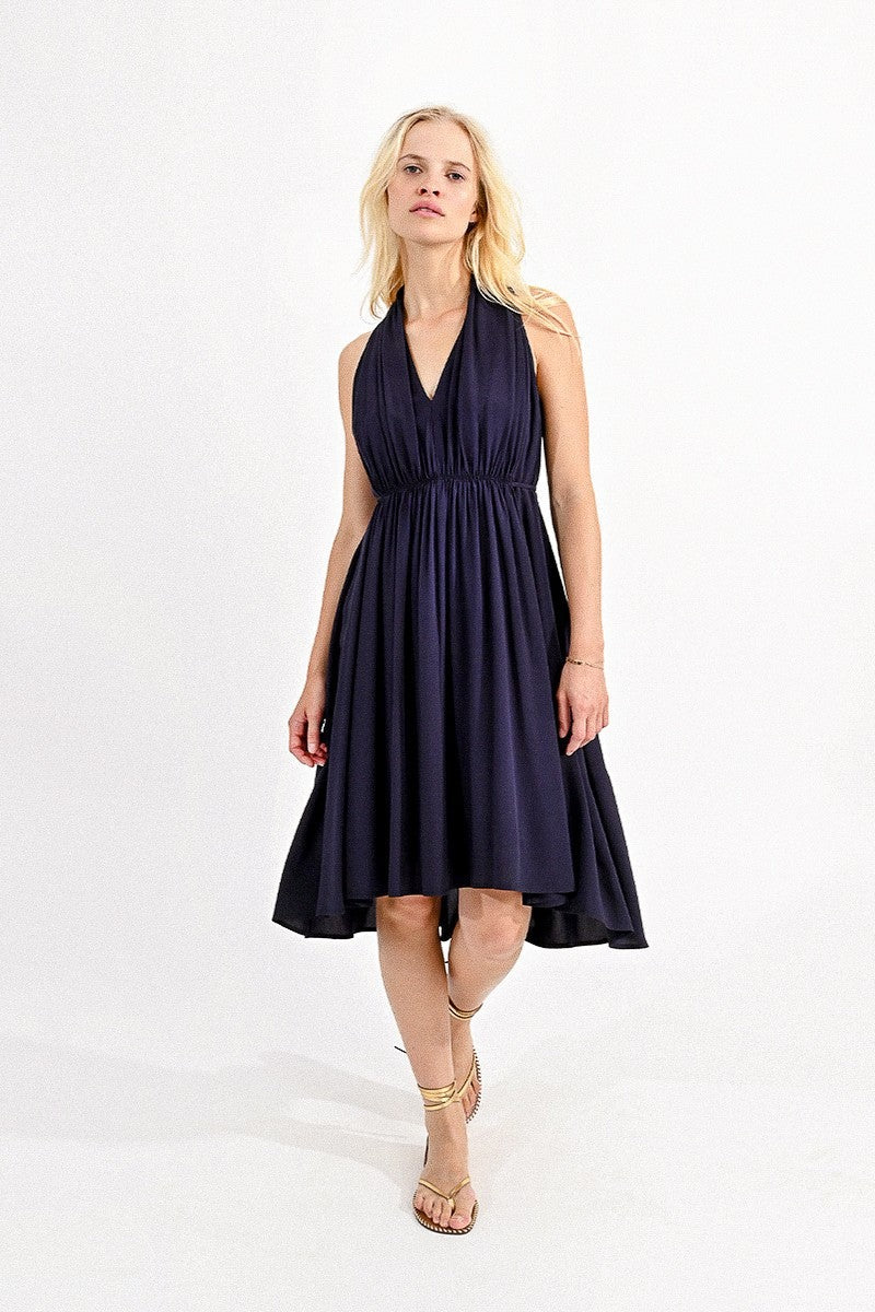 Navy Marilyn Midi Dress