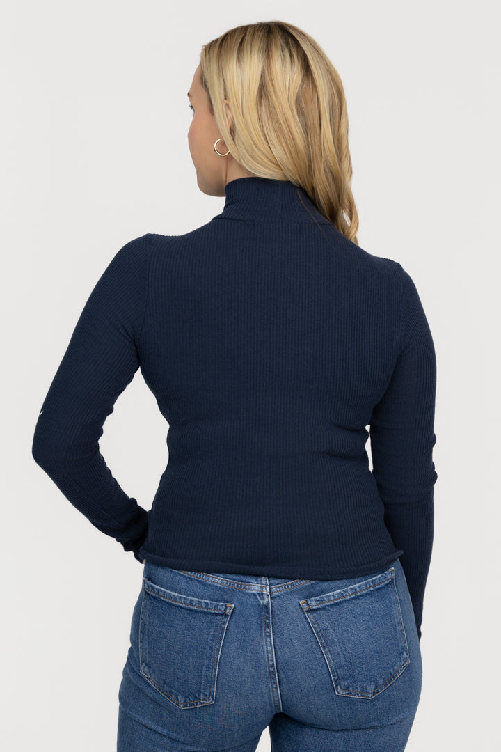 Navy Noelle Turtleneck