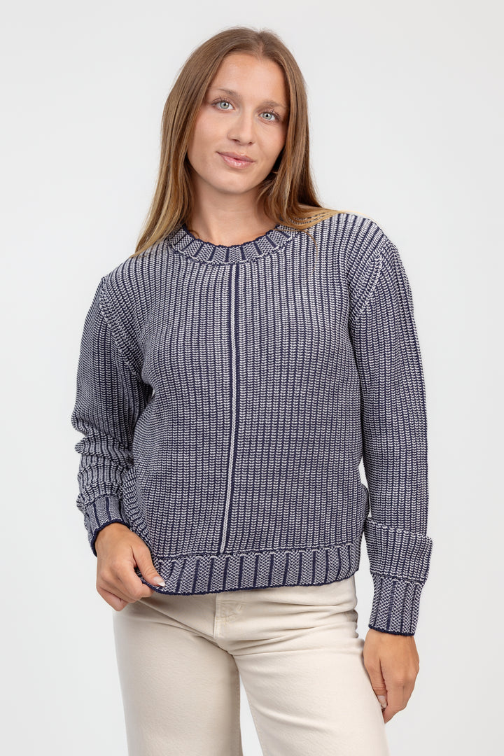 Navy Ombre Stripe Sweater