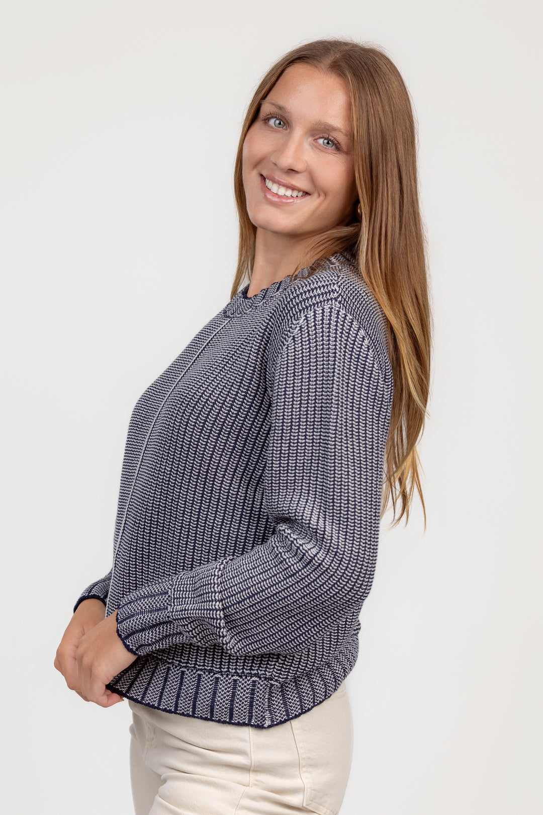 Navy Ombre Stripe Sweater