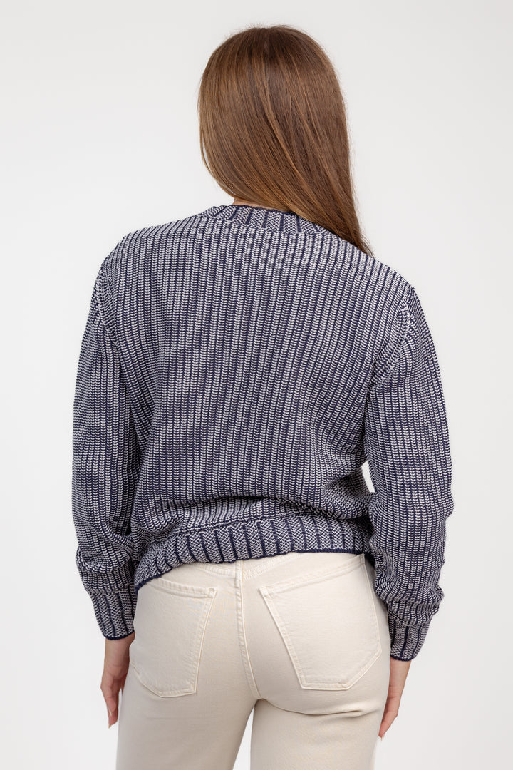Navy Ombre Stripe Sweater