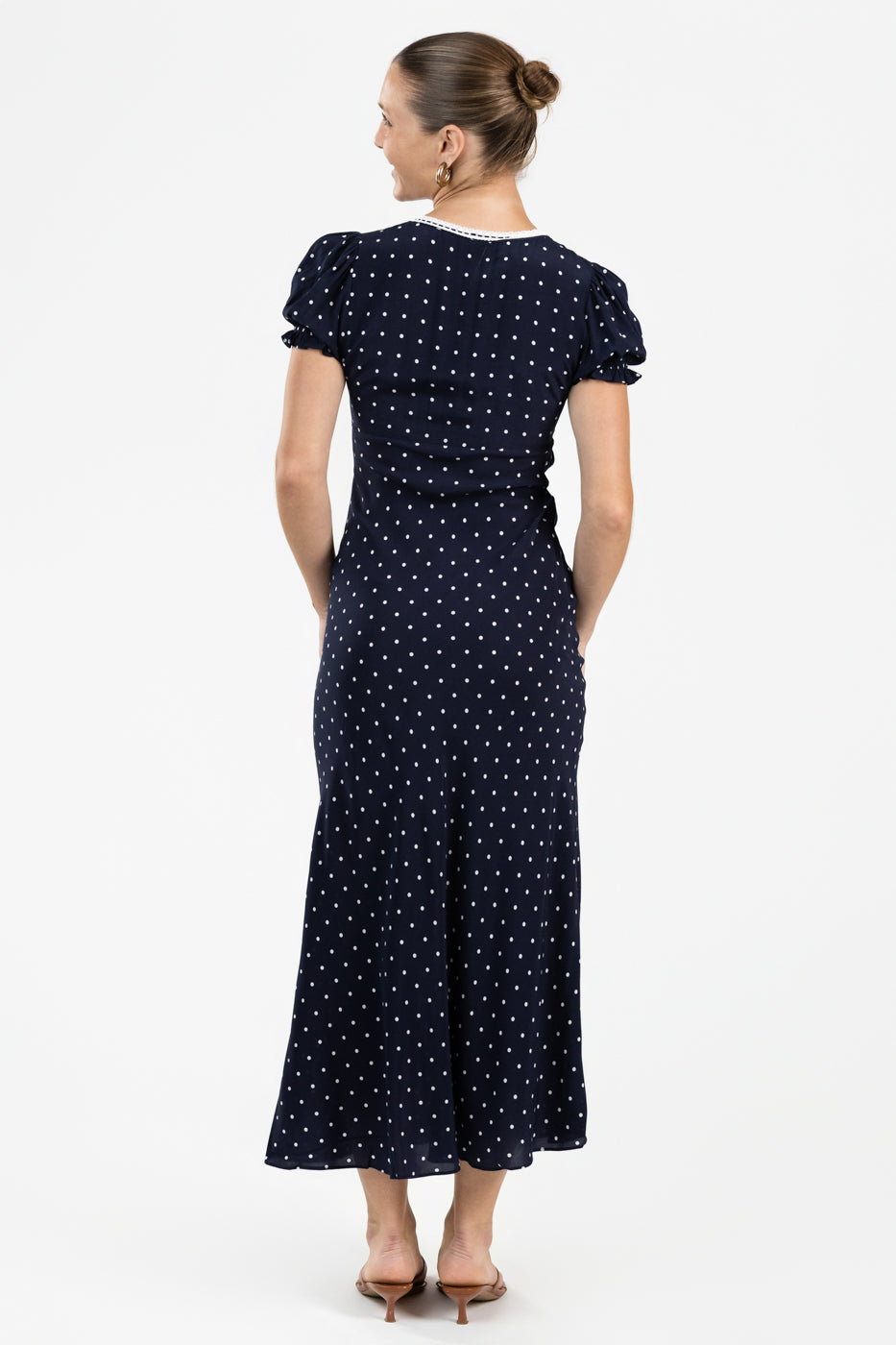 Navy Polka Dot Allison Dress