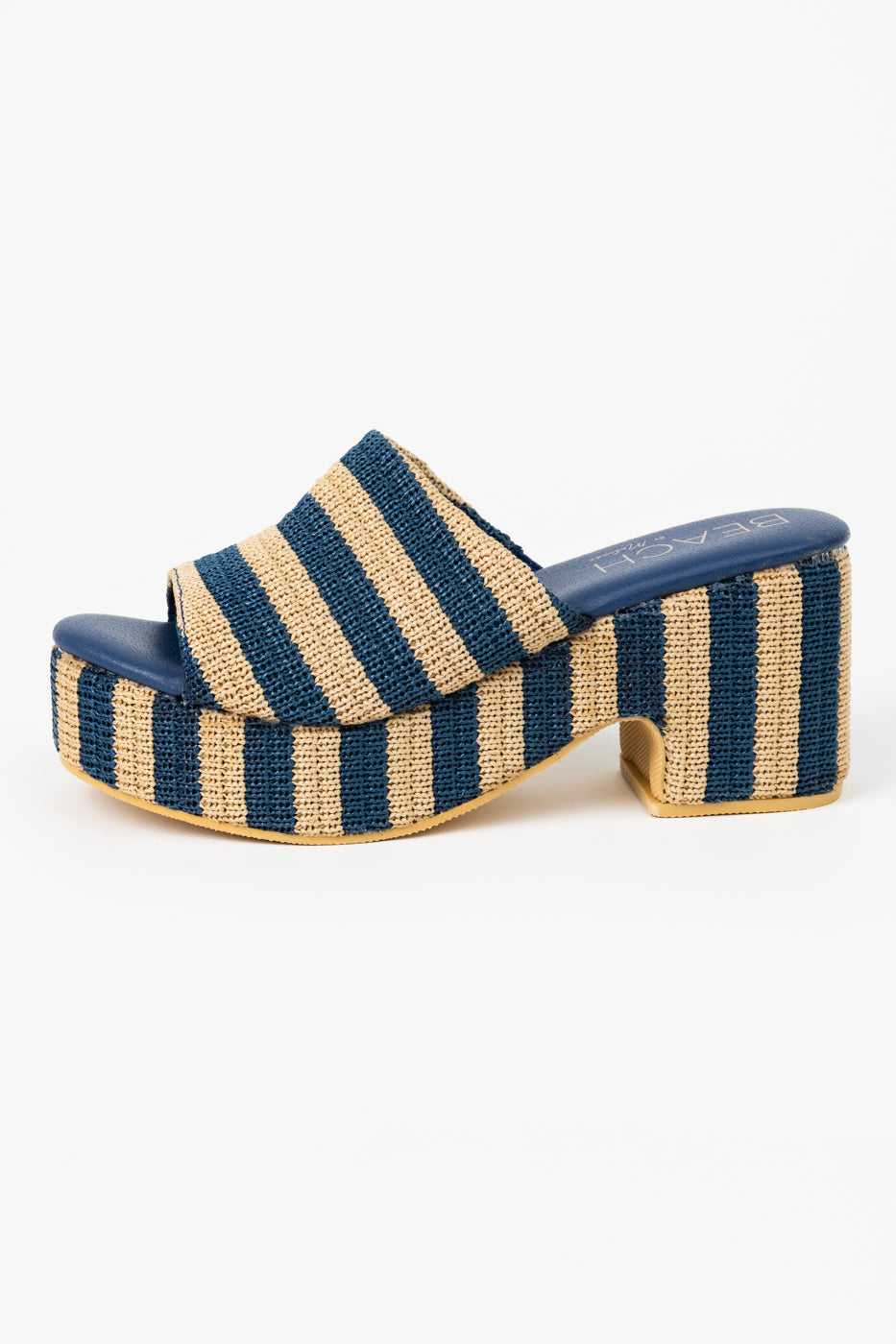 Navy Stripe Terry Sandal