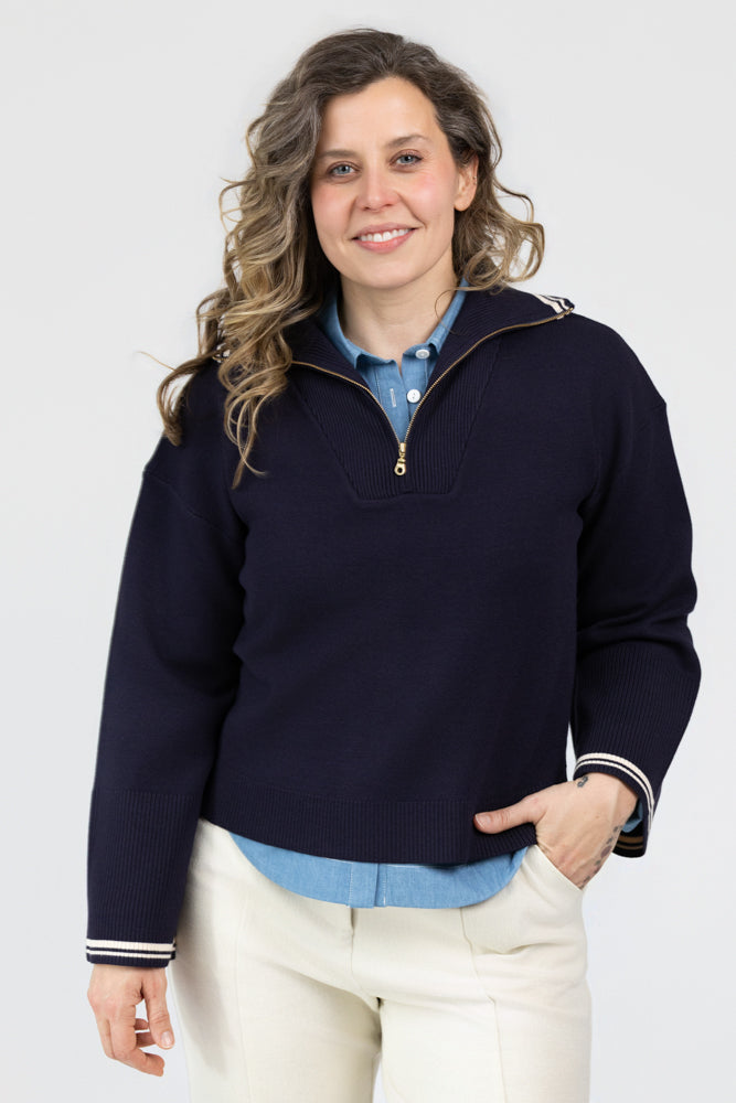 Navy Vanilla Maren Sweater
