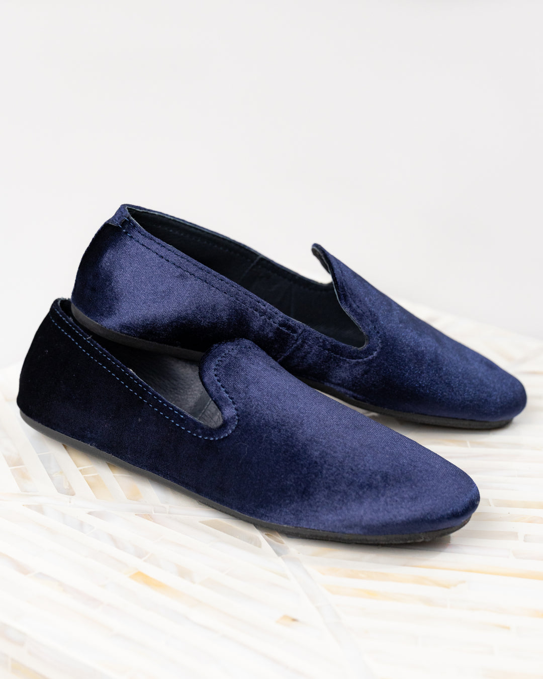 Navy Velvet Spin Loafer