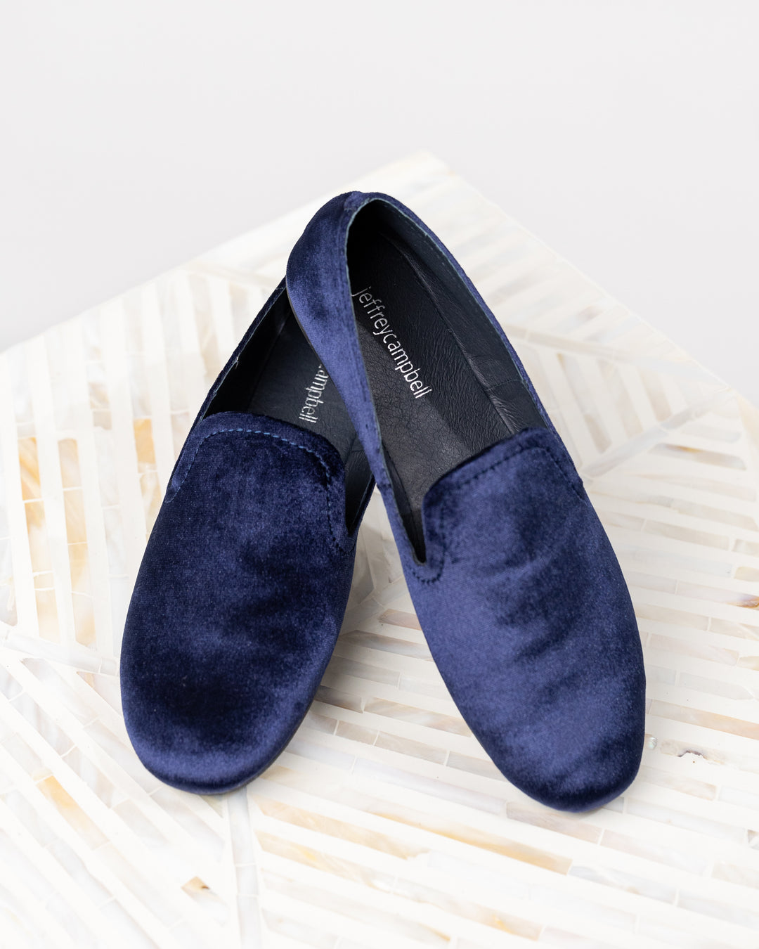 Navy Velvet Spin Loafer