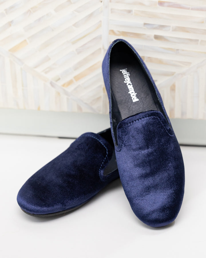 Navy Velvet Spin Loafer