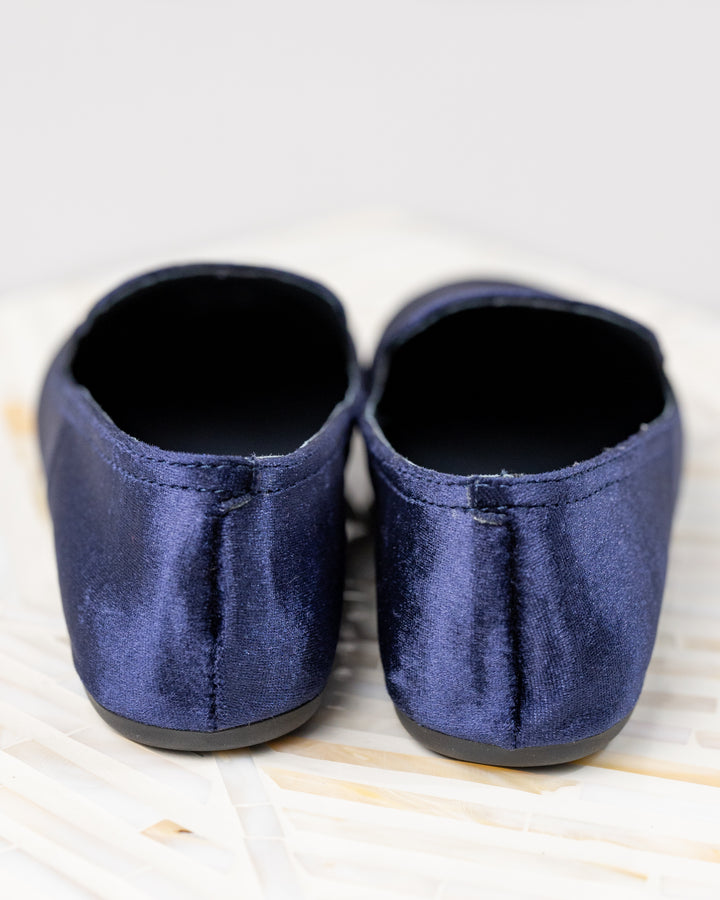 Navy Velvet Spin Loafer