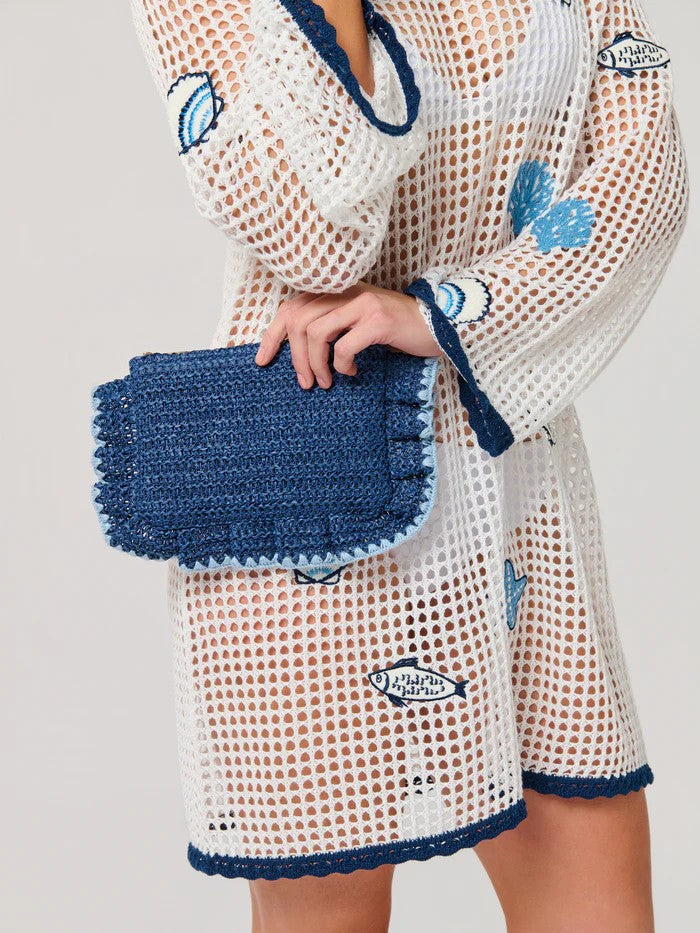 Navy Arabella Zip Pouch