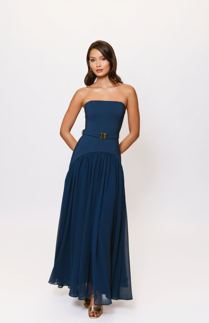 Navy Carmel Maxi Dress