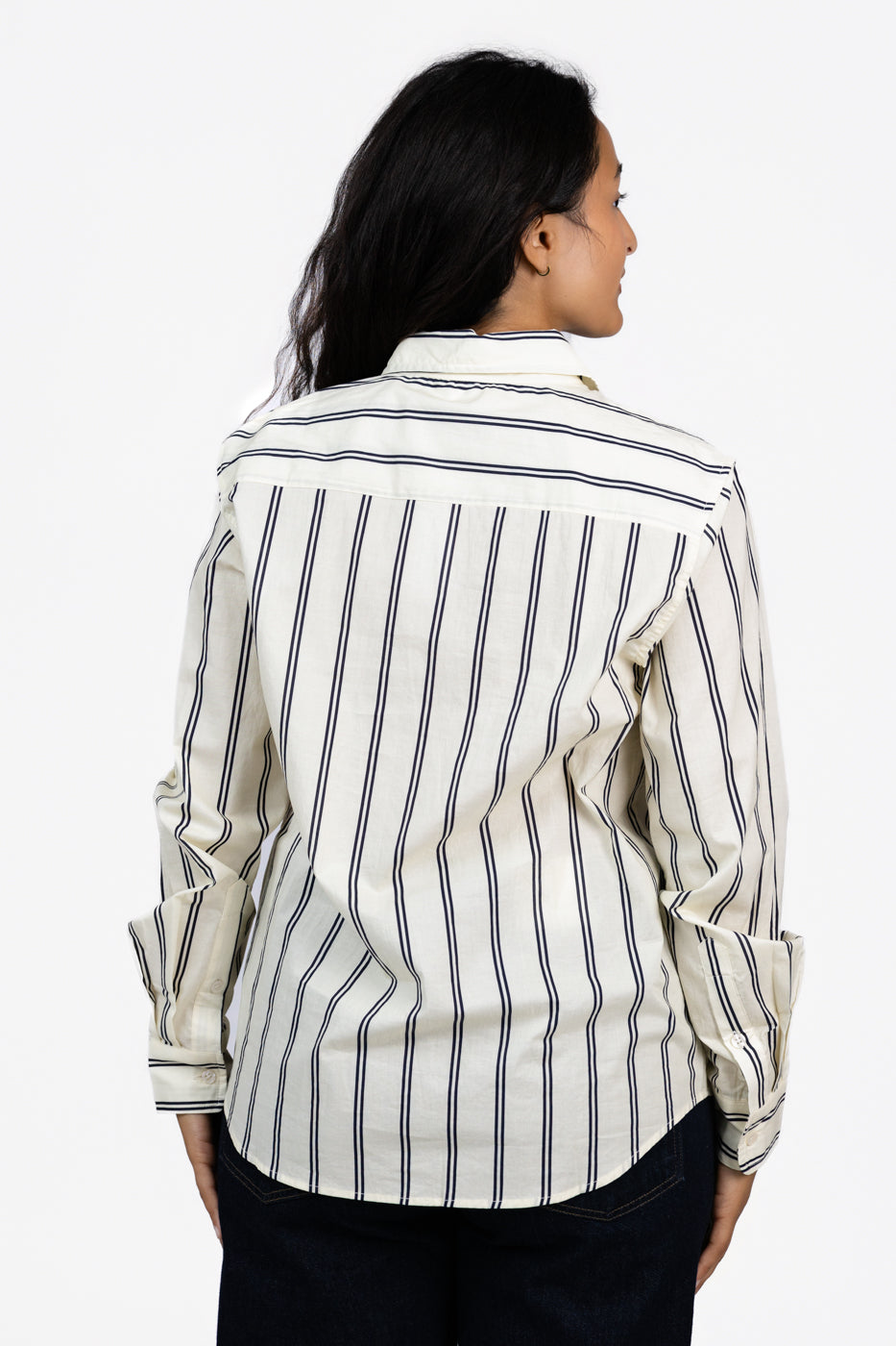 Navy Cobalt Stripe Gisele Shirt