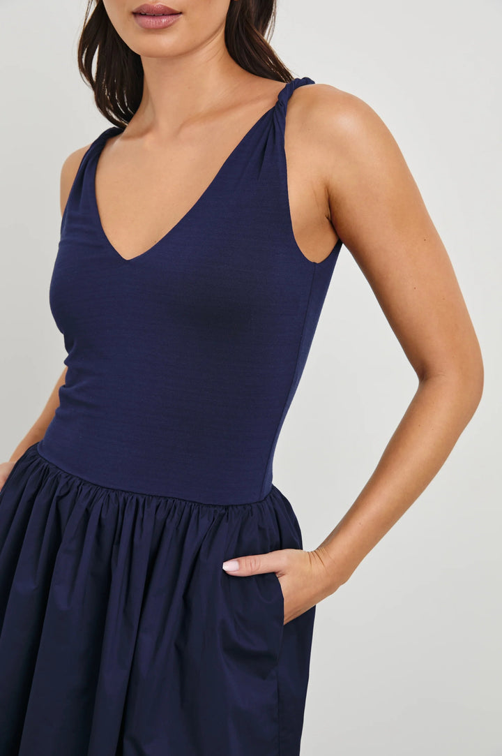 Navy Franca Midi Dress