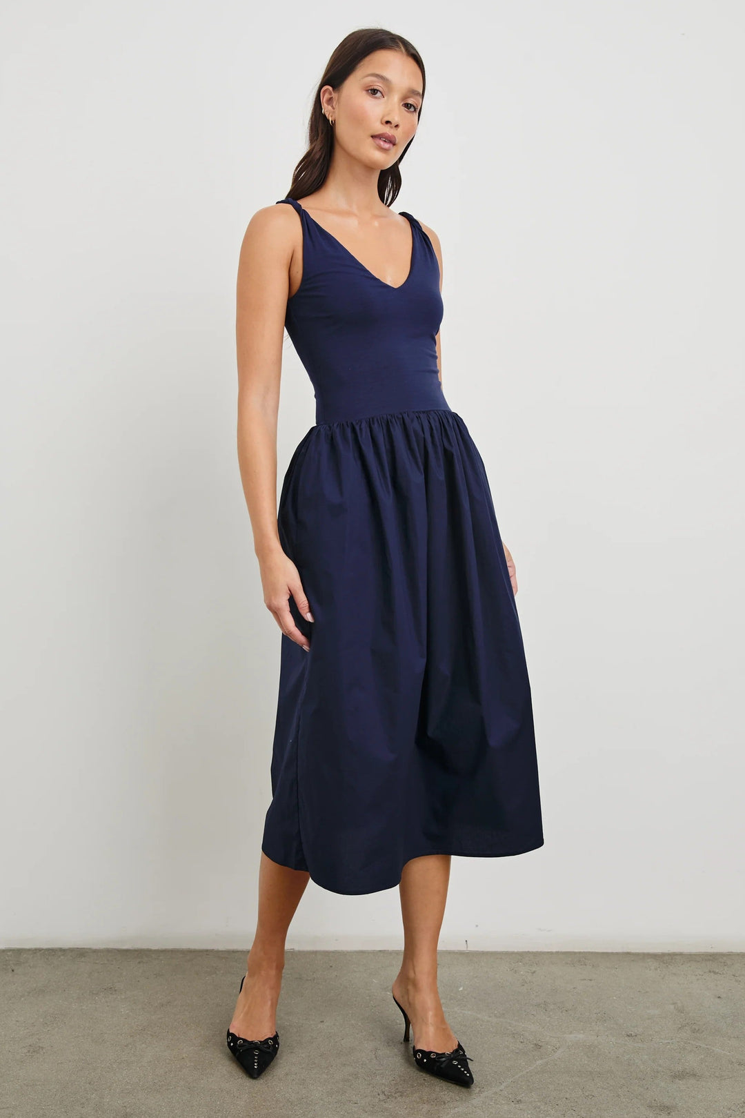 Navy Franca Midi Dress