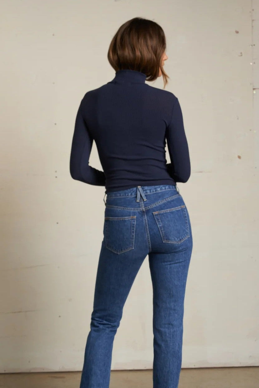 Navy Noelle Turtleneck