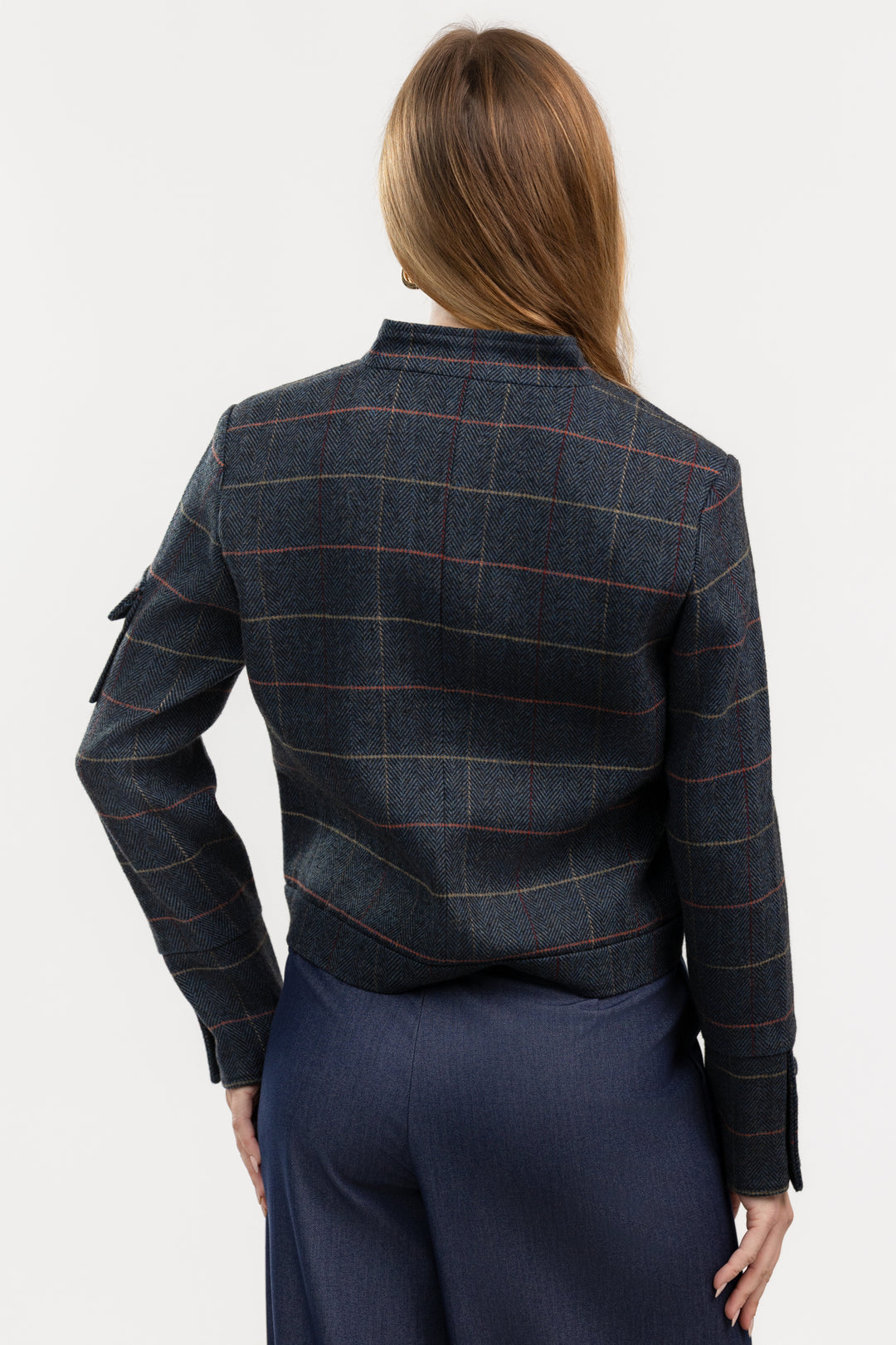 Navy Plaid Eden Jacket