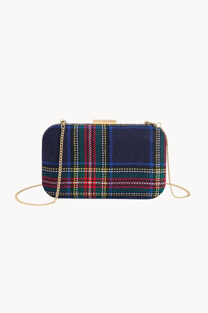 Navy Scottie Minaudiere Clutch