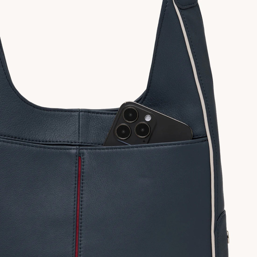 Navy Tim Medium Handbag