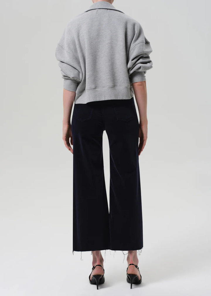 Navy Wide Leg Crop Lyra Pant