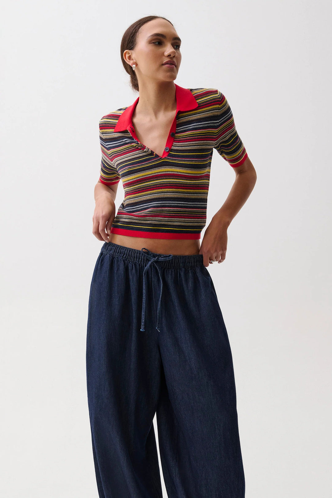Negroni Stripe Ashlee Polo Sweater