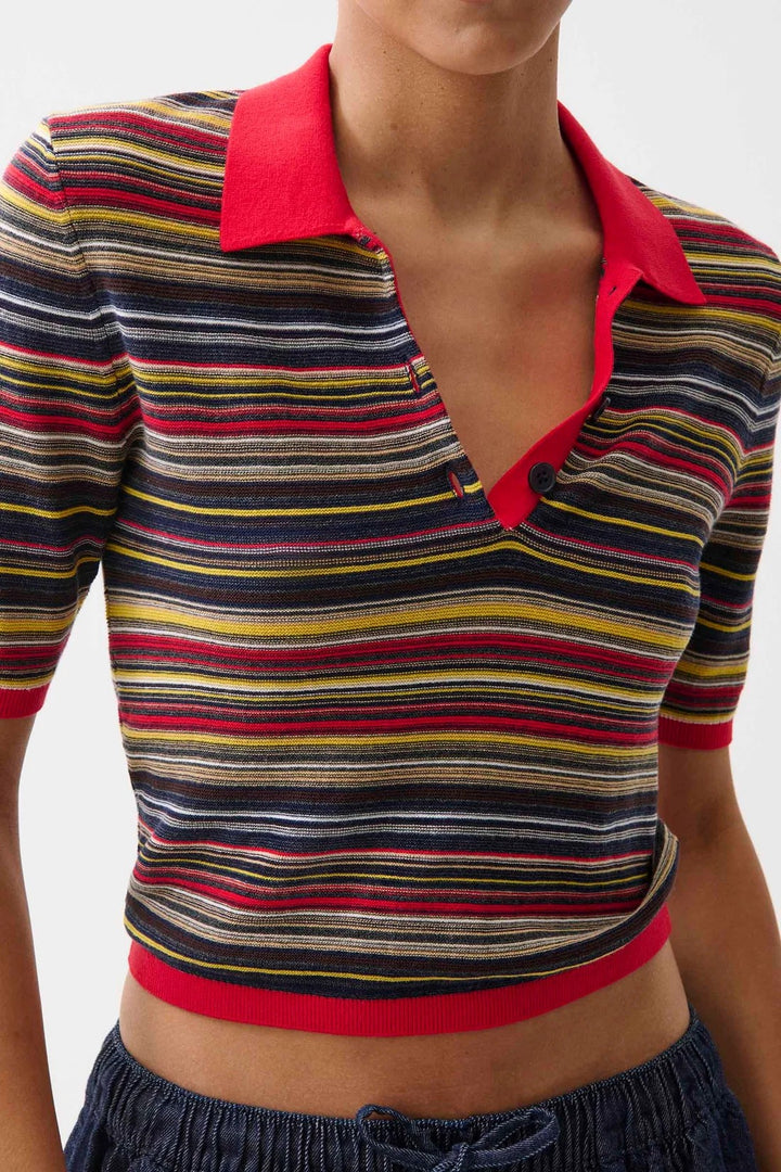 Negroni Stripe Ashlee Polo Sweater