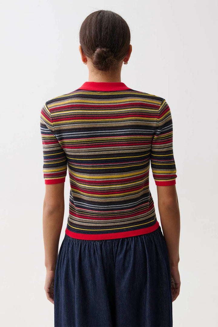 Negroni Stripe Ashlee Polo Sweater