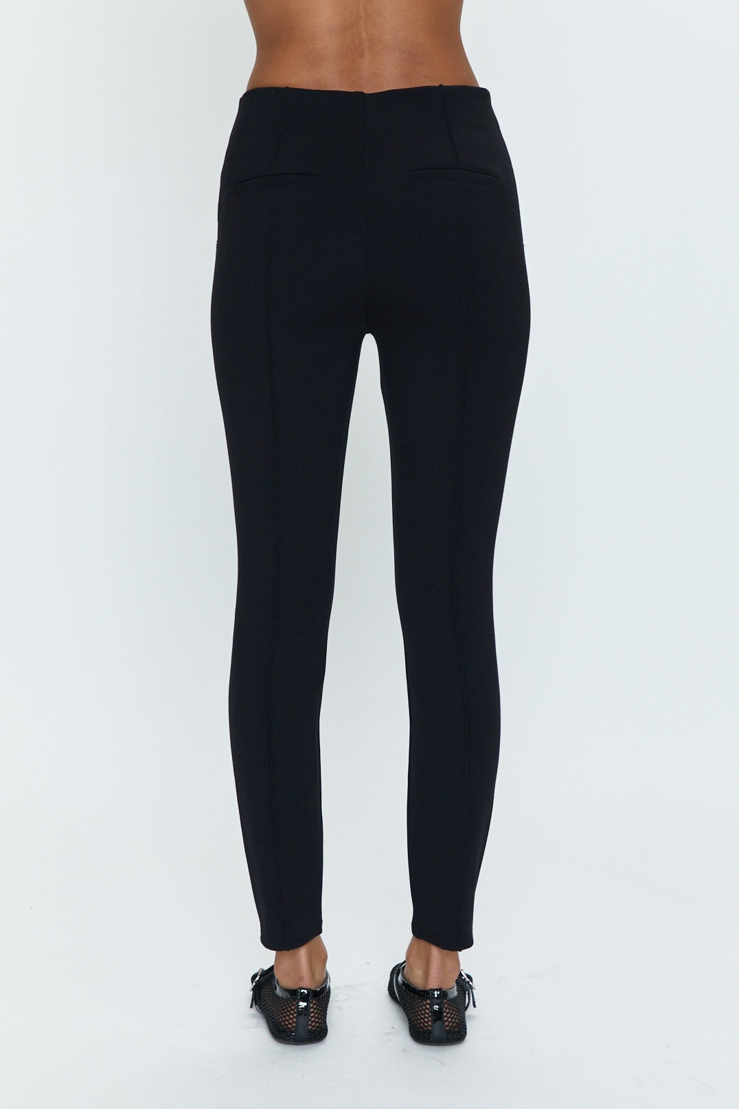 Night Out Black High Rise Pull On Aline Pant