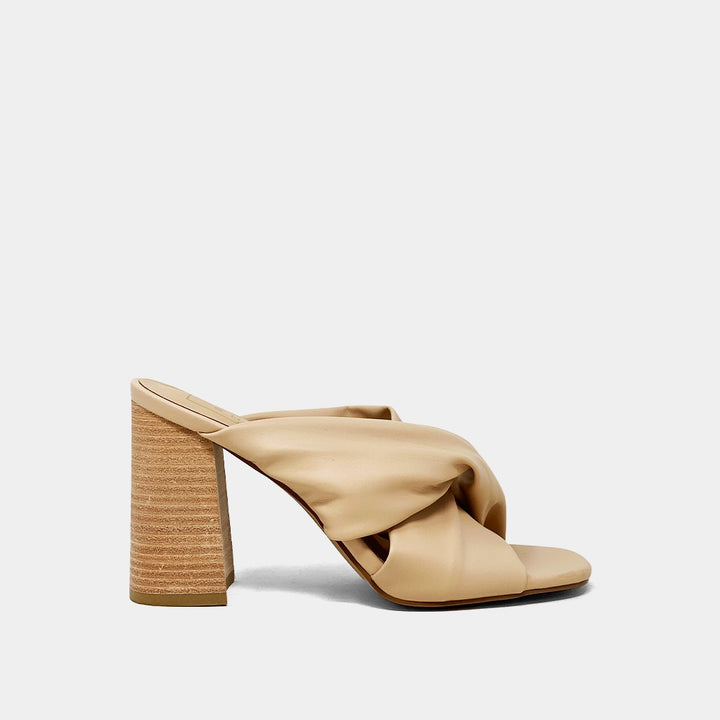 Nude Slip-On Faux Leather Fiji Sandal