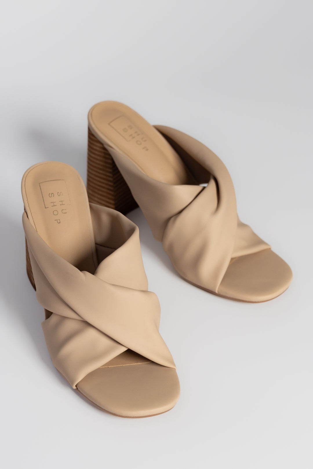 Nude Slip-On Faux Leather Fiji Sandal