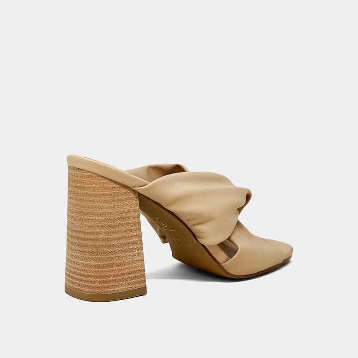 Nude Slip-On Faux Leather Fiji Sandal