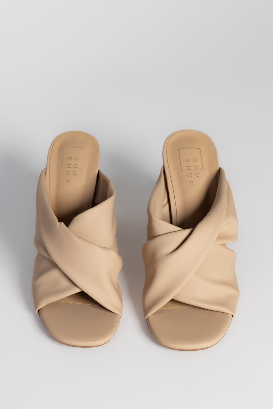 Nude Slip-On Faux Leather Fiji Sandal