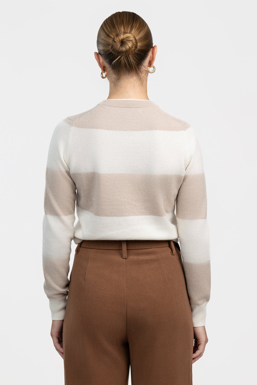 Oatmeal Ecru Rugby Stripe Sweater