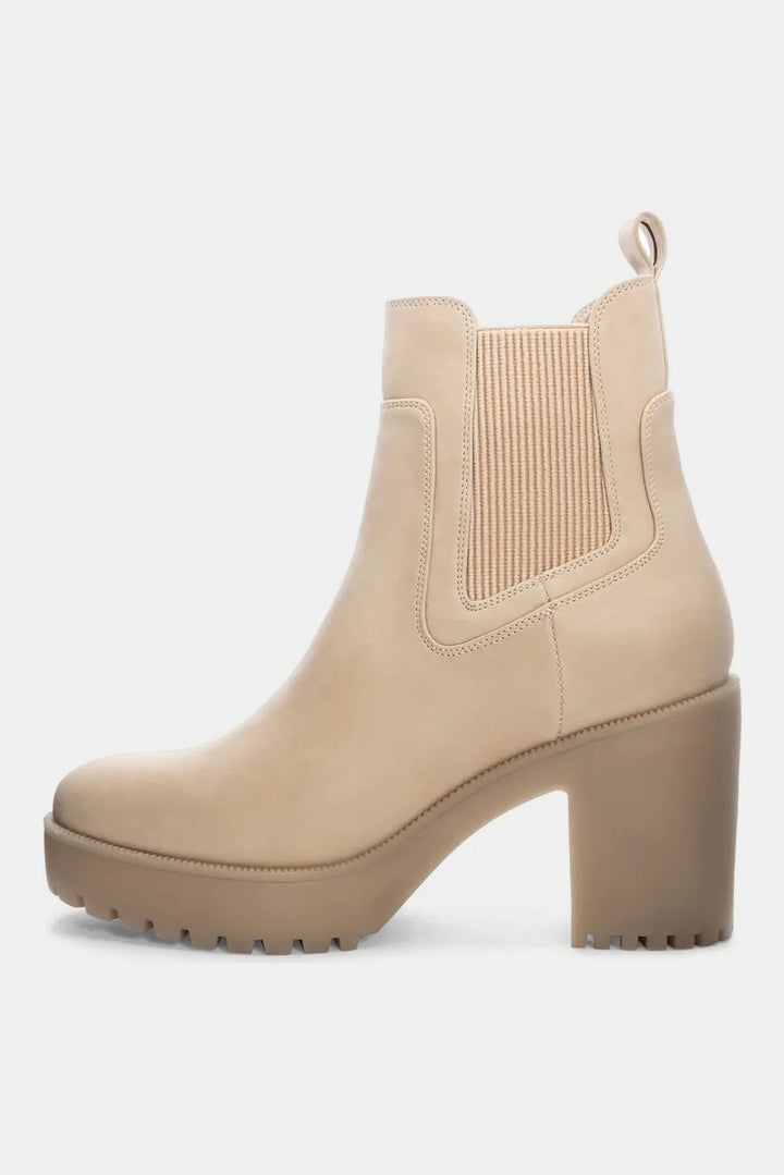 Oatmeal Good Day Platform Chelsea Boot