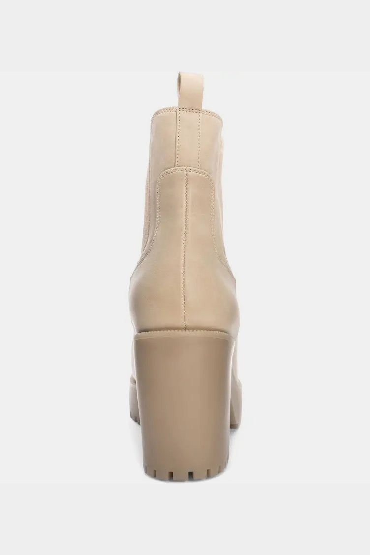 Oatmeal Good Day Platform Chelsea Boot