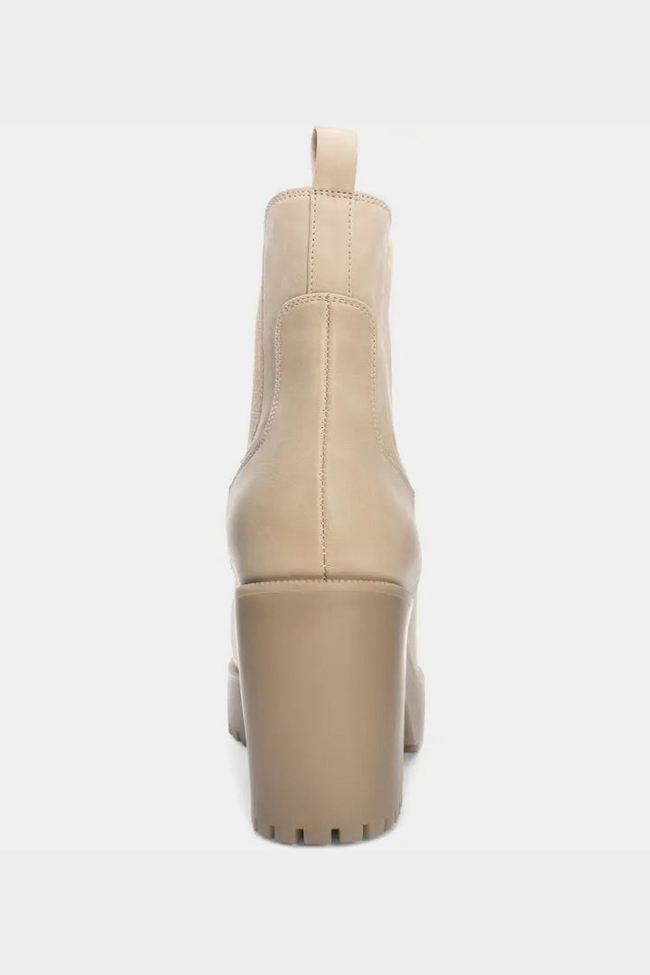 Oatmeal Good Day Platform Chelsea Boot