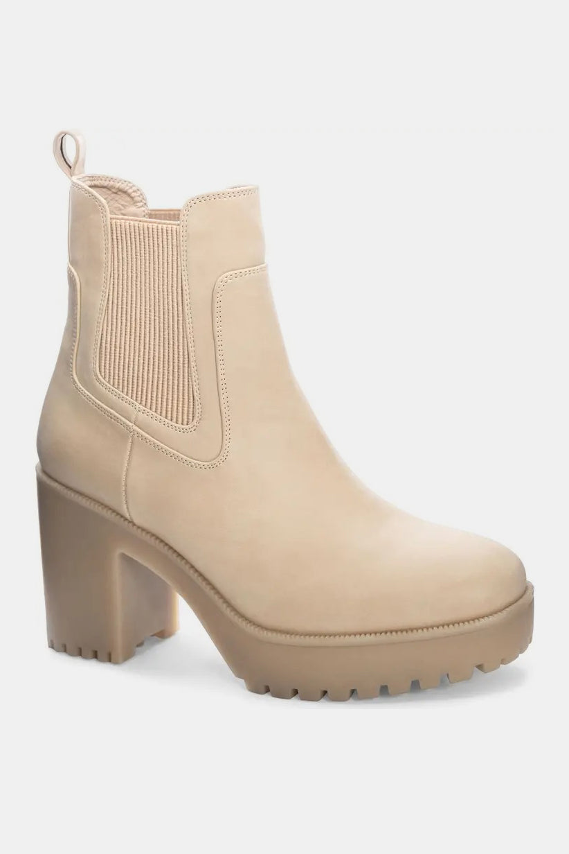 Oatmeal Good Day Platform Chelsea Boot