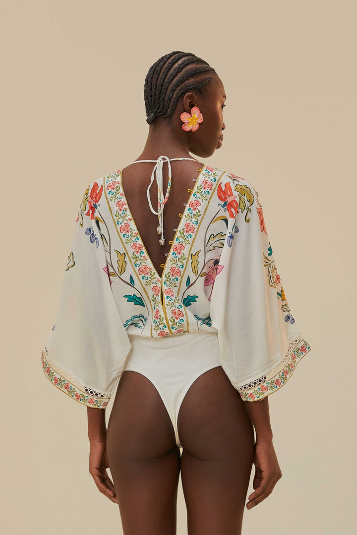 Off-White Floral Insects Bodysuit