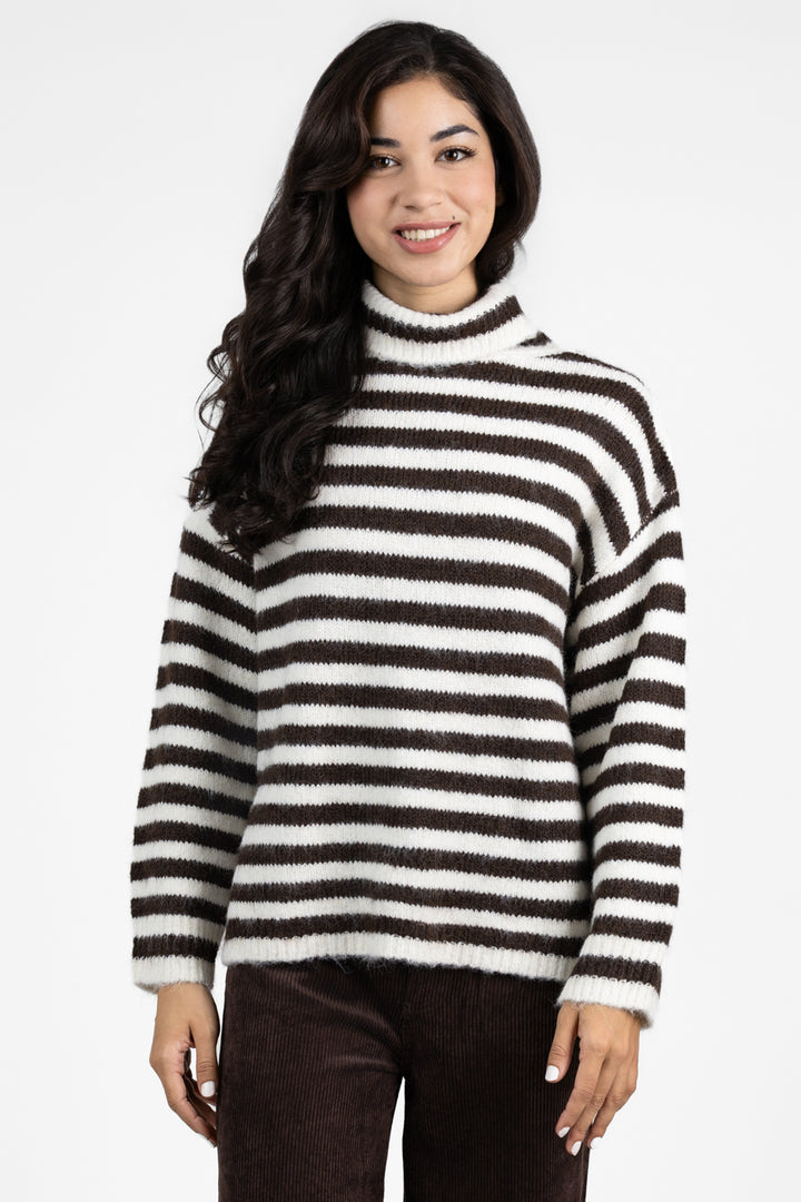 Off White Chocolate Stripe Sweater
