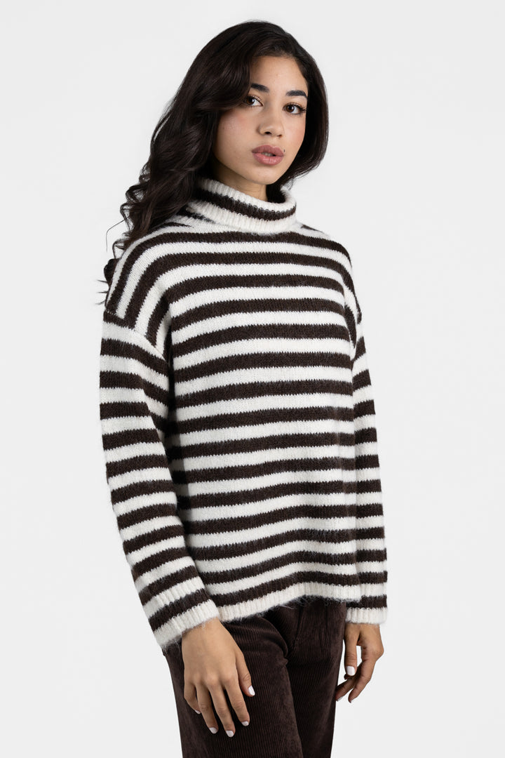 Off White Chocolate Stripe Sweater