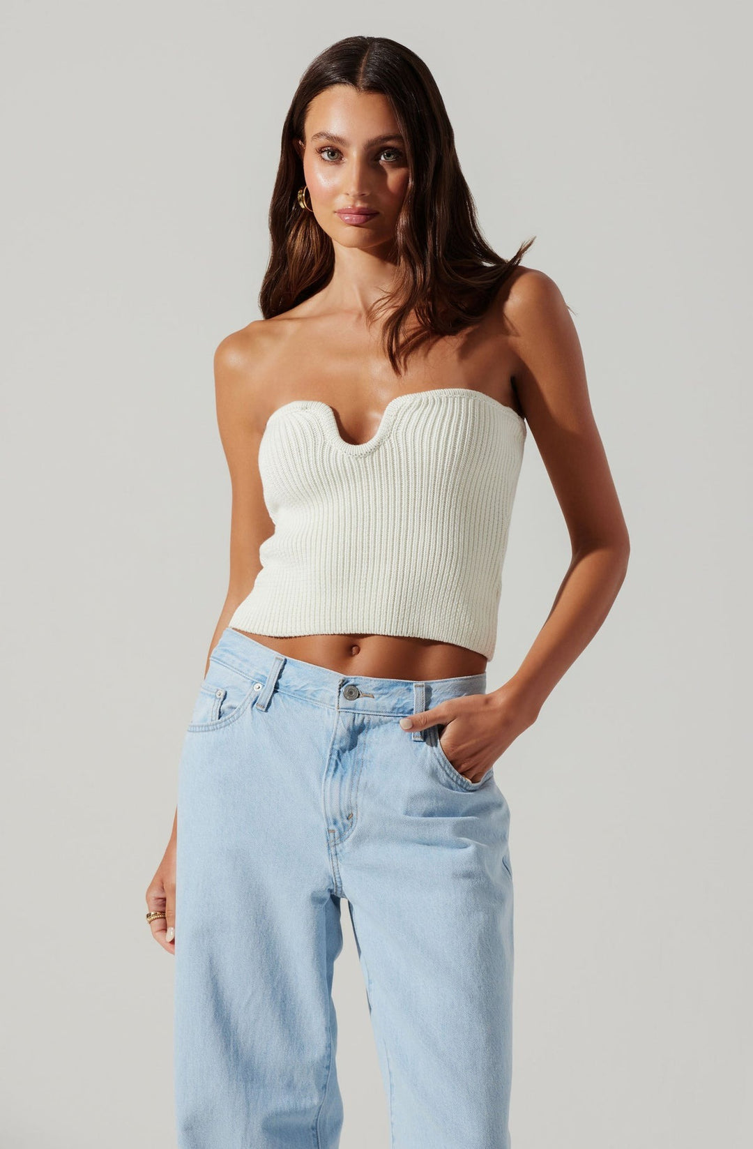 Off White Kailee Sweater Tube Top