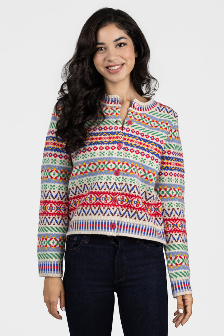 Off White Knitted Cardigan