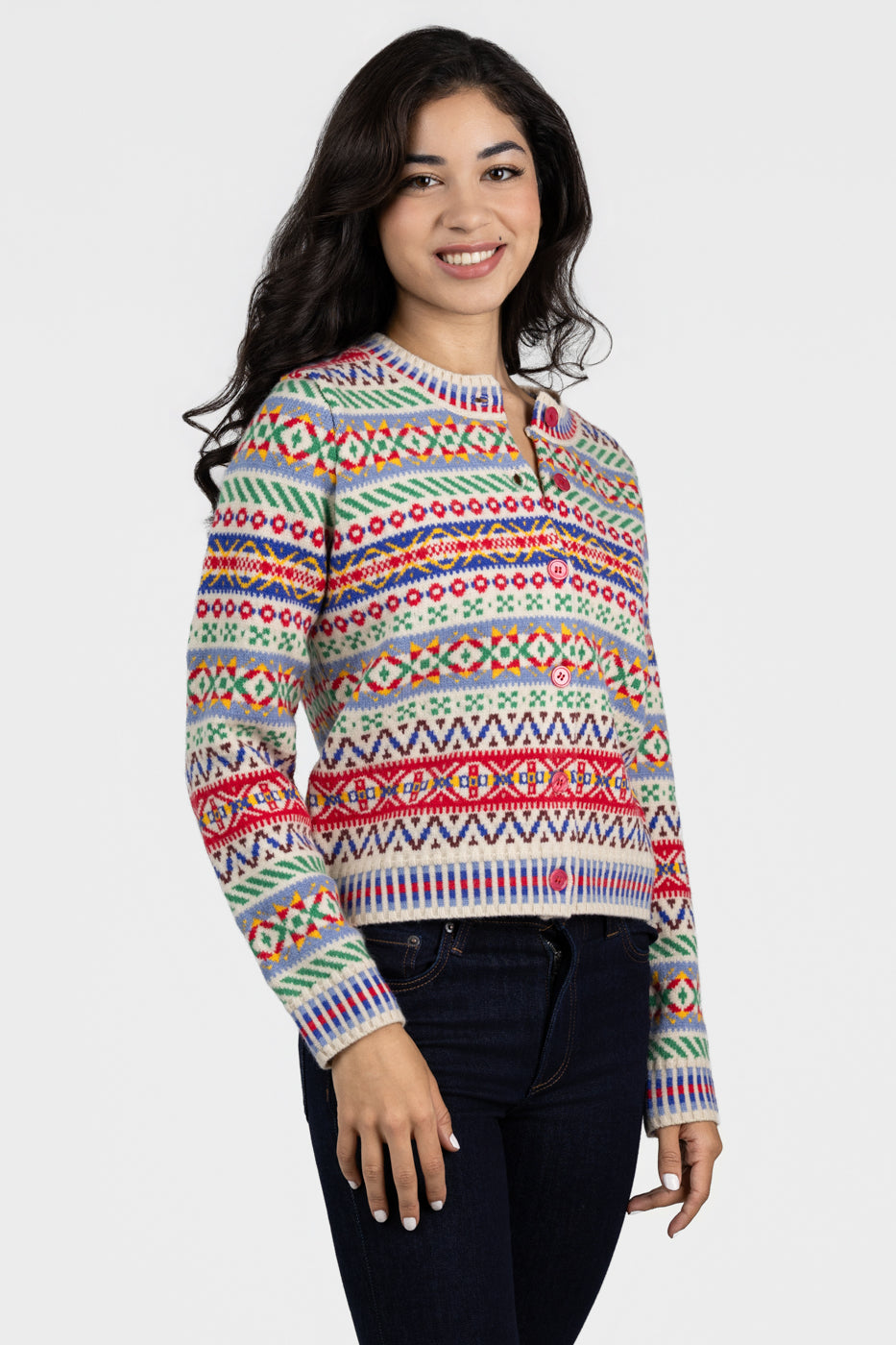 Off White Knitted Cardigan