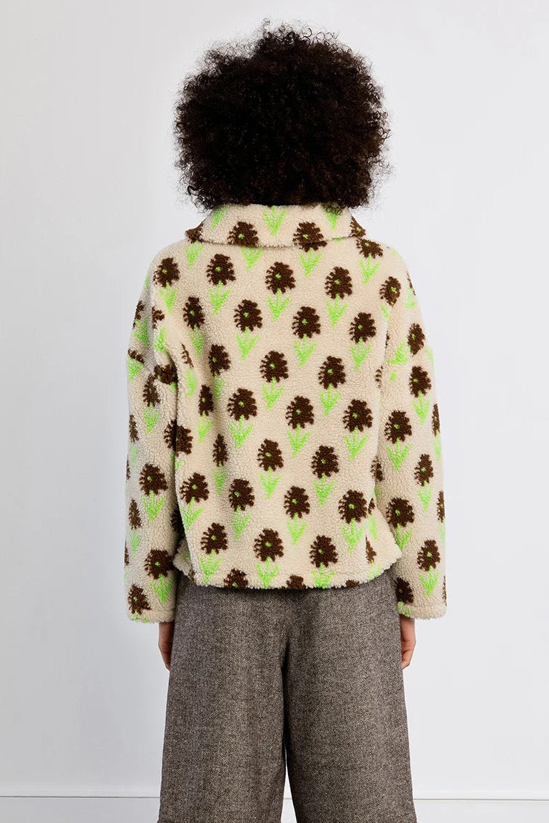 Off White Multi Fleece Sweater