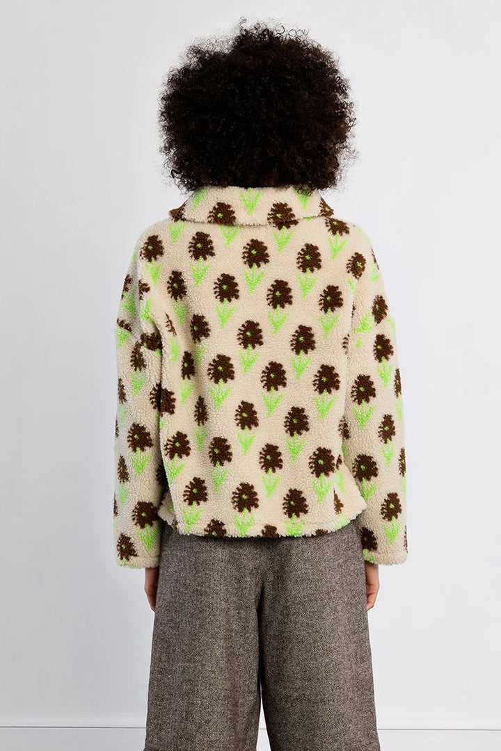 Off White Multi Fleece Sweater